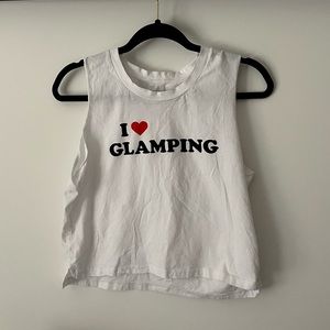 CUTE Crop “I love glamping” shirt ✨🏕✨